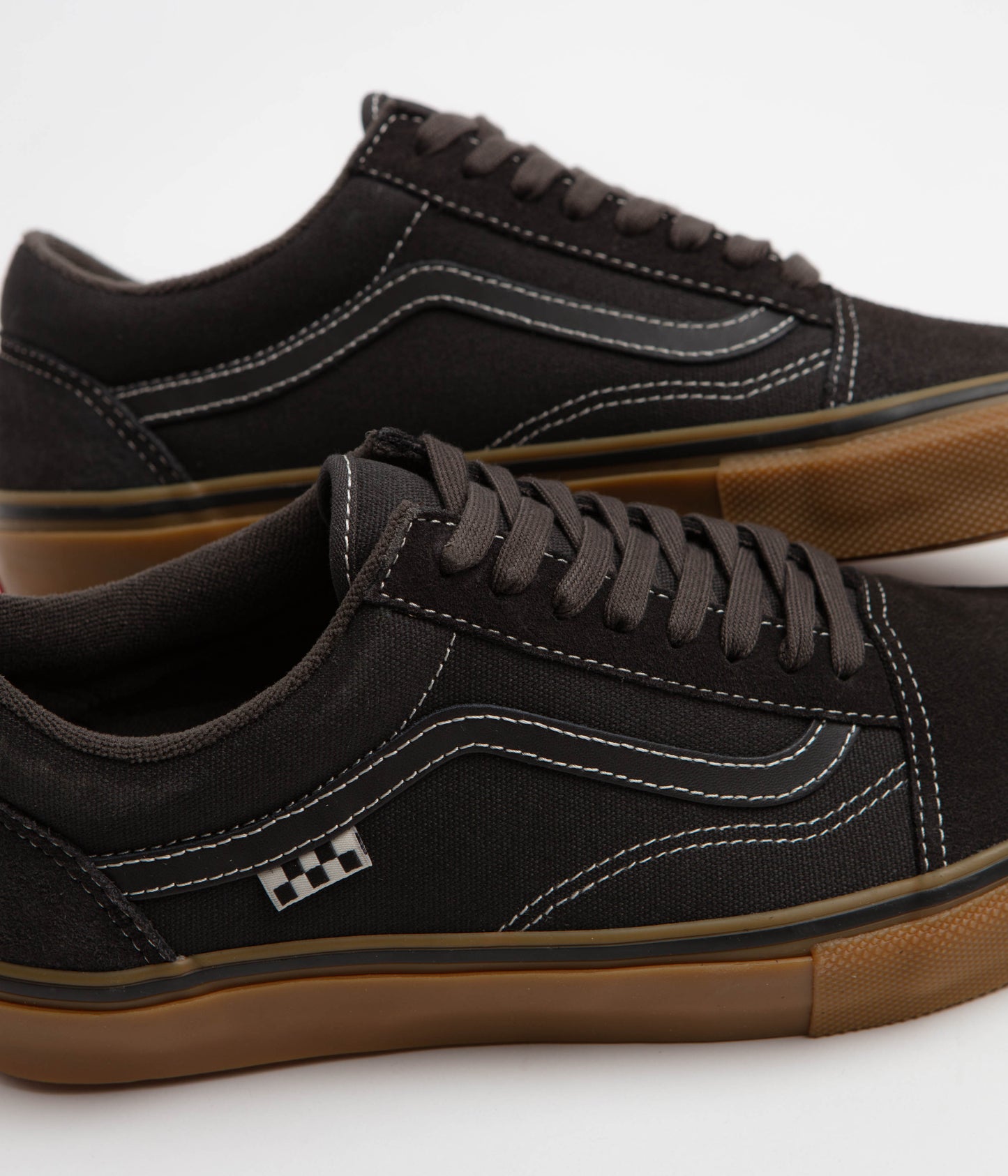 Vans Skate Old Skool Shoes - Faded Black / Gum