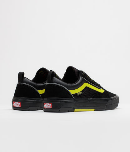 Vans Skate Old Skool Wafflecup Shoes - Reflective Black / Lime