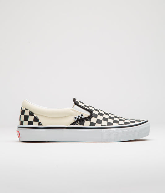 Vans Skate Slip-On Shoes - (Checkerboard) Black / Off White