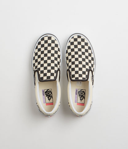Vans Skate Slip-On Shoes - (Checkerboard) Black / Off White