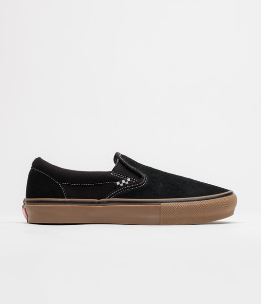 Vans Skate Slip-On Shoes - Black / Gum / White