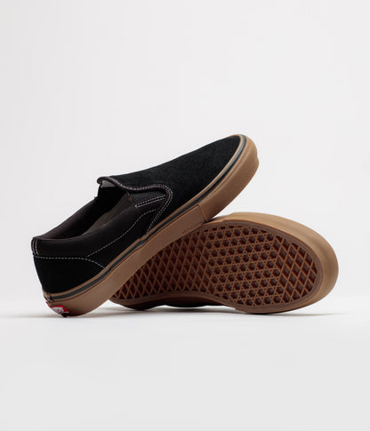 Vans Skate Slip-On Shoes - Black / Gum / White