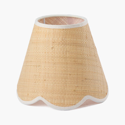 Blue Parrot Rechargeable Wall Light with Grasscloth Shade (18cm)