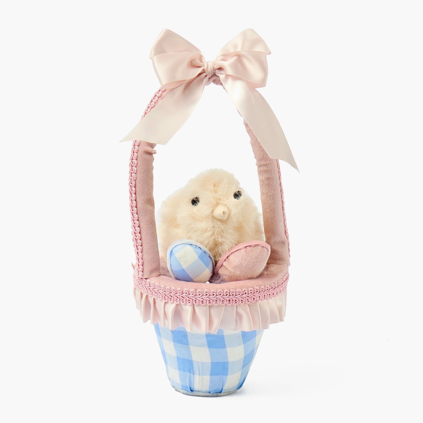 Chicks in Gingham Basket (Pair)