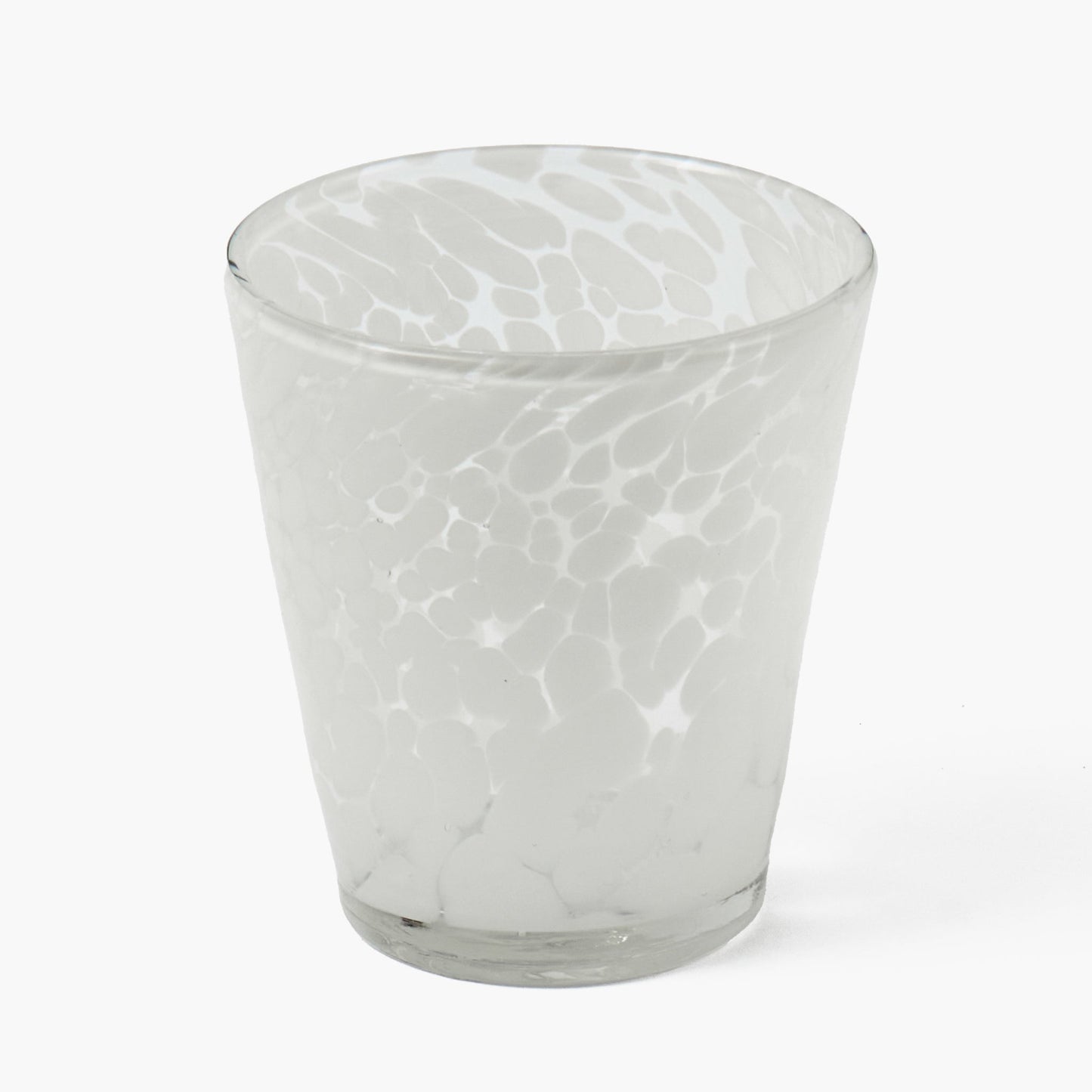 White Dappled Glasses (Set of 4)