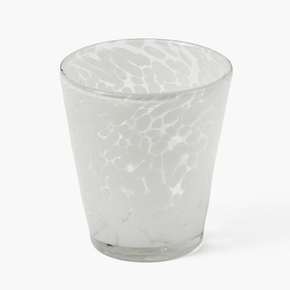 White Dappled Glasses (Set of 4)