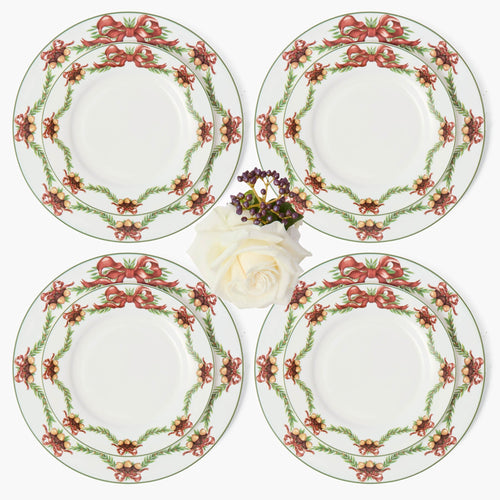 Acorn Garland Dinner & Starter Plates (Set of 8)
