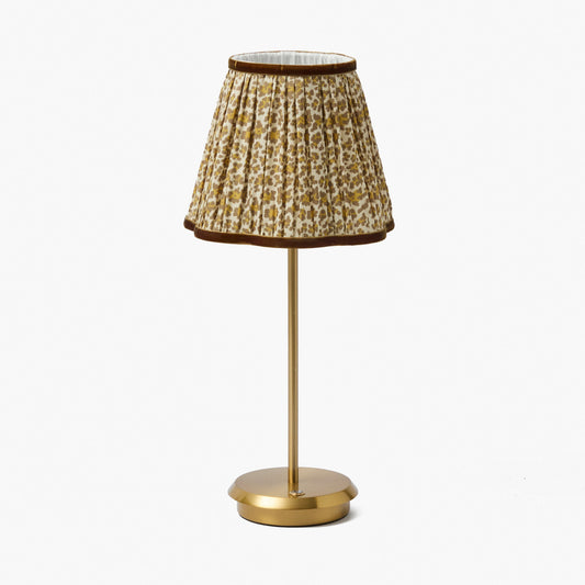 Tall Rechargeable Lamp with Natural Leopard Shade (18cm)