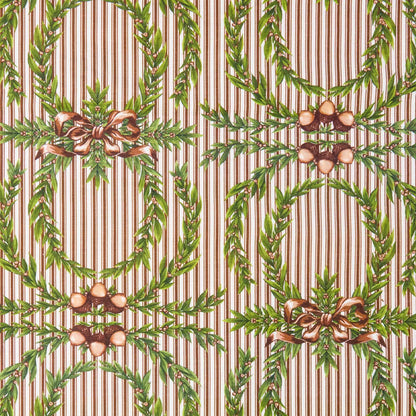 Striped Acorn Garland Tablecloth