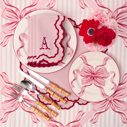 Pink & Red Lily Placemats & Napkins (Set of 4)