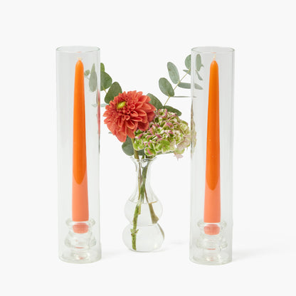 Claudia Hurricane Glass Candle Holders (Pair)