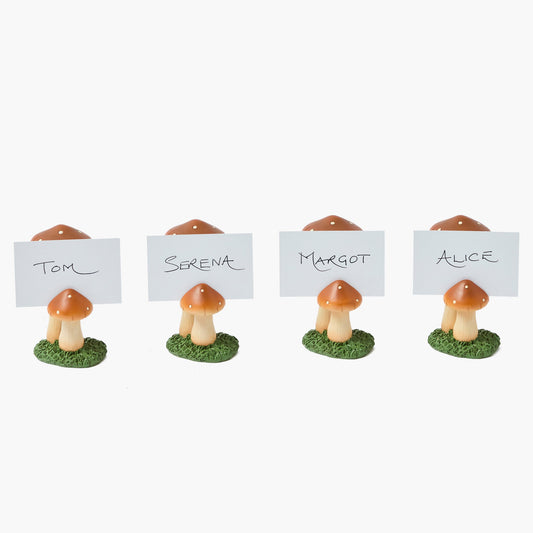 Mushroom Placecard Holders (Set of 4)