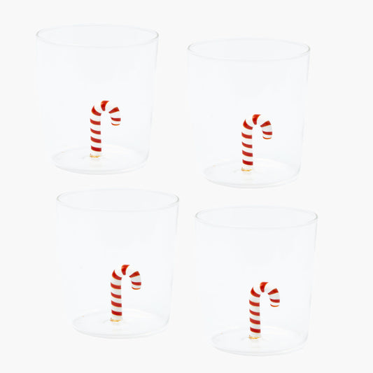 Candy Cane Glass (Set of 4)