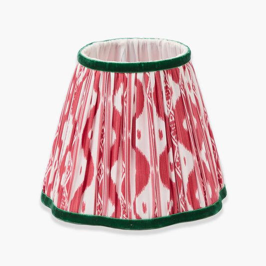 Red & Green Ikat Lampshade (18cm)