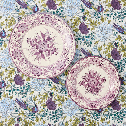 Purple Pandora Dinner & Starter Plates (Set of 8)