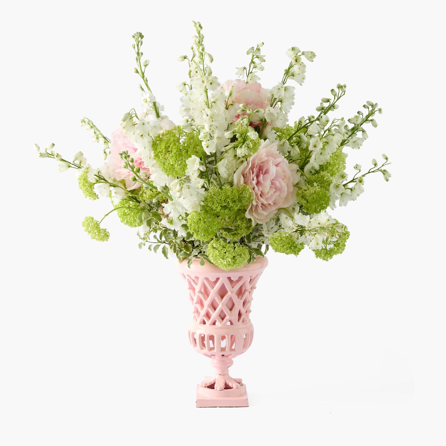 Small Adelaide Pink Lattice Urn Vase