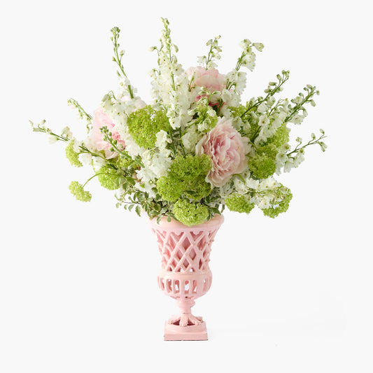 Small Adelaide Pink Lattice Urn Vase