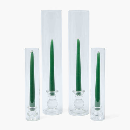 Claudia Glass Huricane Candle Holder Set
