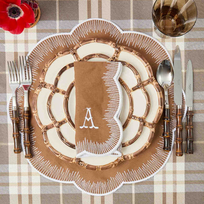 Caramel Alathea Linen Placemats & Napkins (Set of 4)