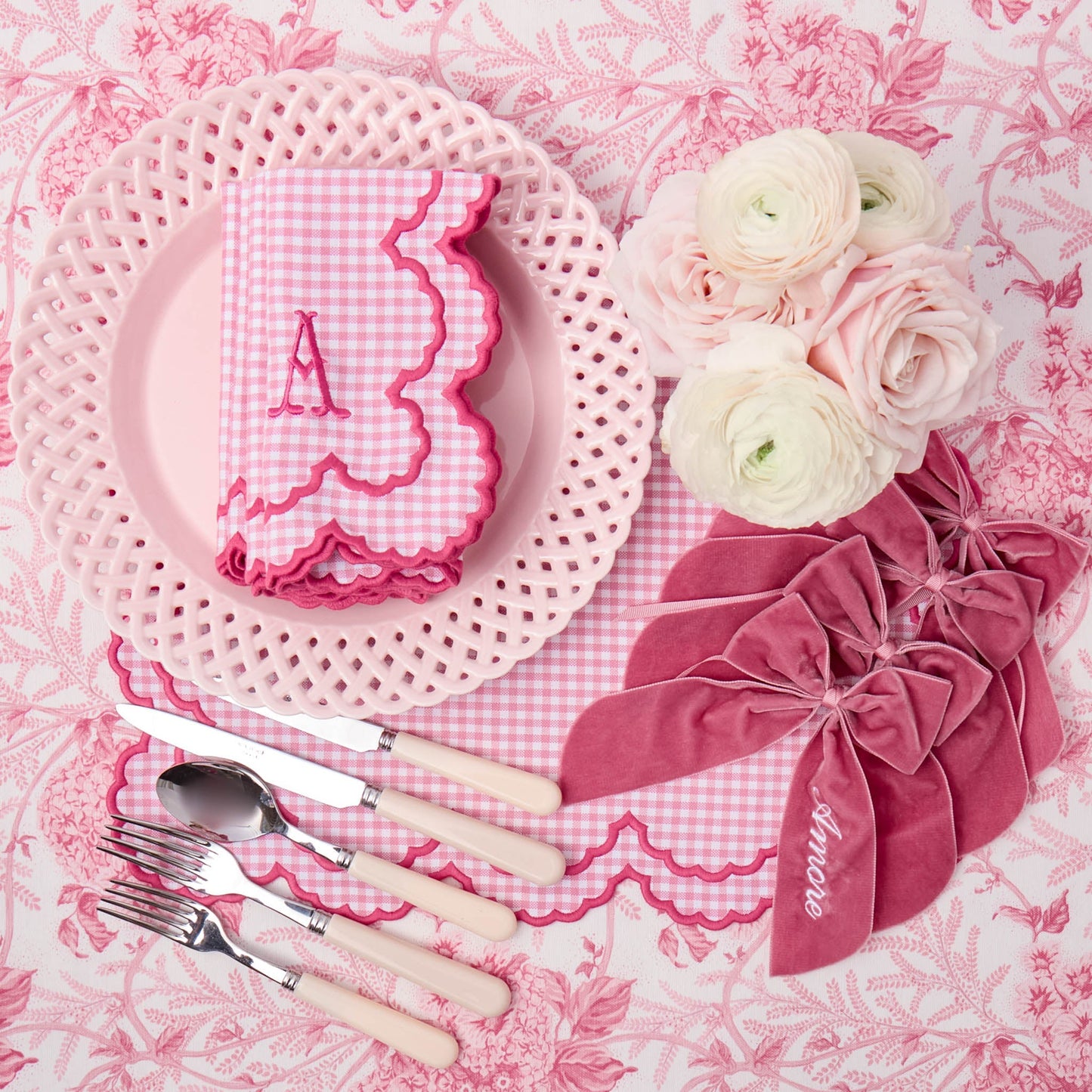 Dusty Pink Personalisable Bow