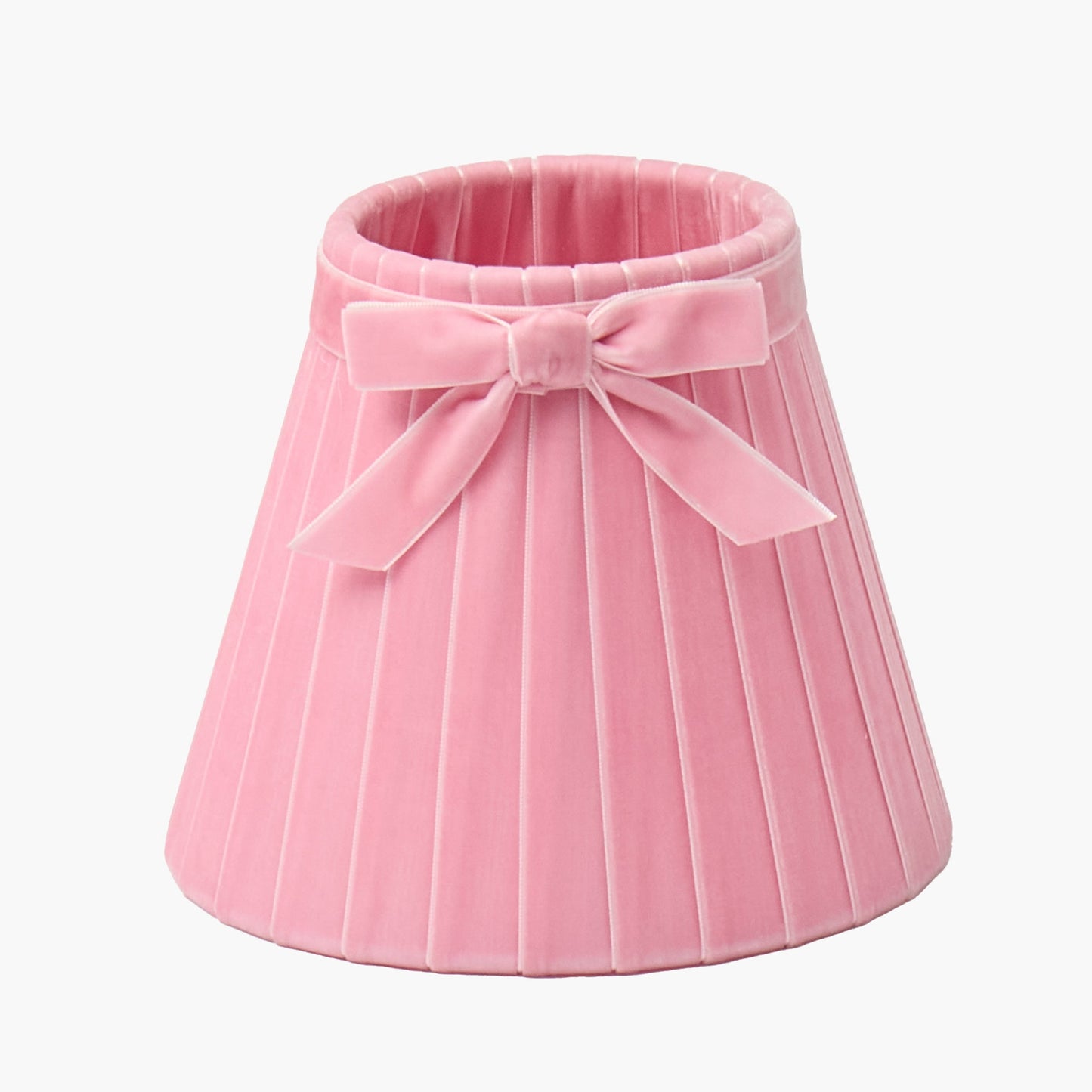 Square Rechargeable Lamp with Pink Velvet Bow Shade (18cm)